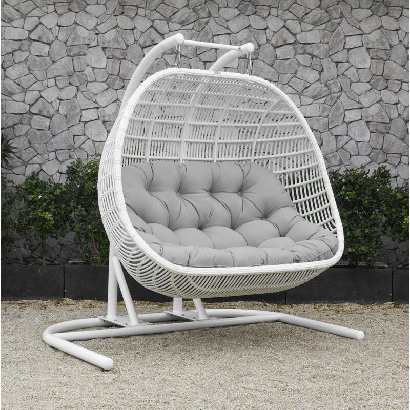 Bayou Breeze Esquivel Double Swing Chair with Stand